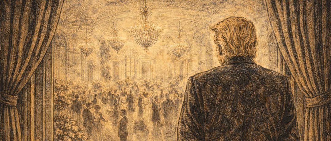 Trump Gazing At His Ballroom